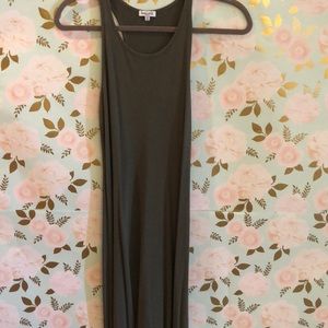 Splendid Tank Maxi Dress Ribbed ARMY GREEN